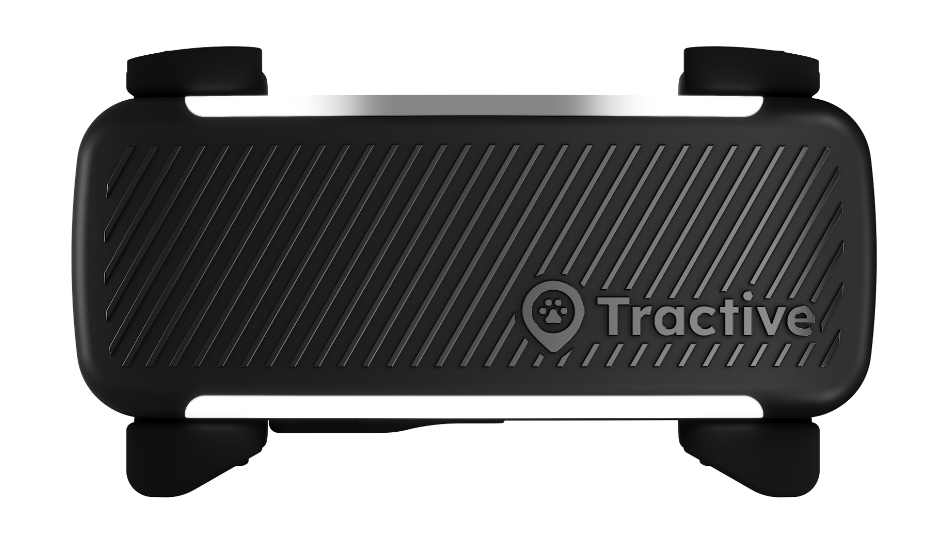 Tractive DOG 6 tracker textured surface and collar attachment clips